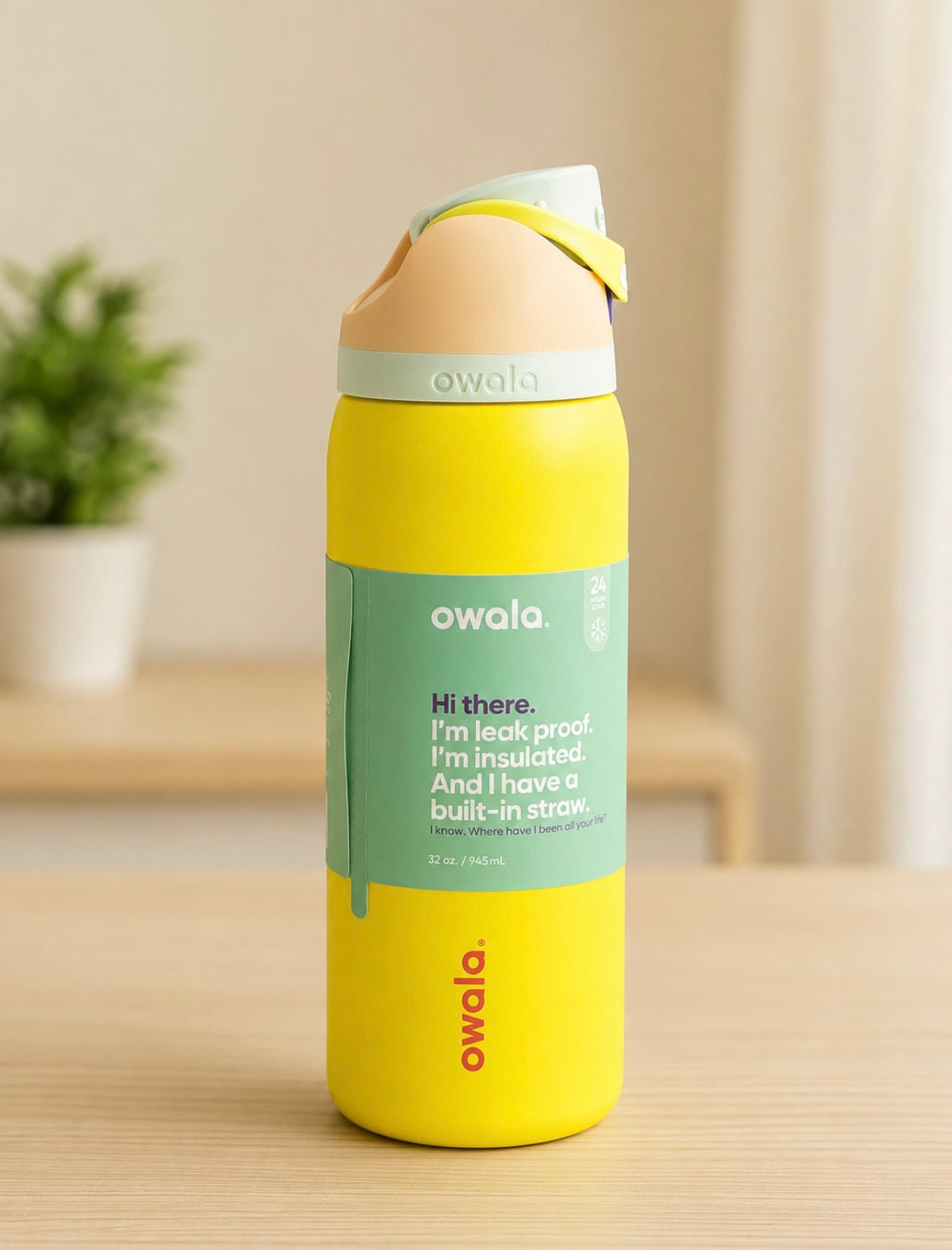 Termo Owala 32oz verde lima neón
